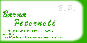 barna peternell business card